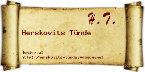 Herskovits Tünde névjegykártya