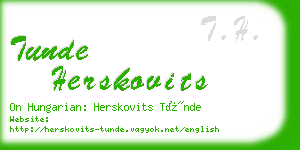 tunde herskovits business card